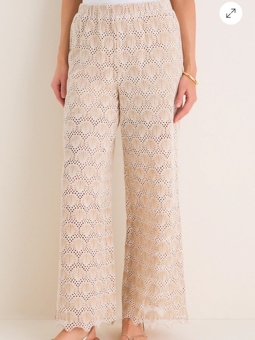 Tuckernuck Tan Seashell Eyelet Shelly Pants